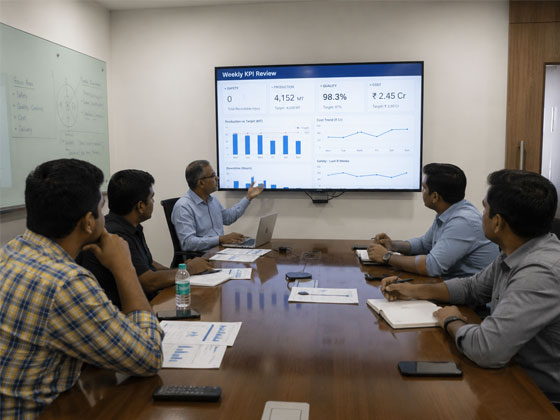 Weekly KPI review meeting