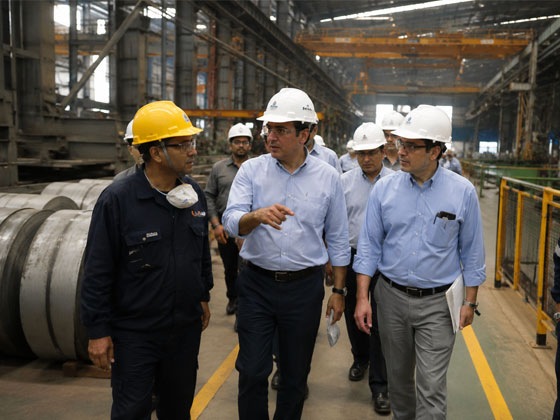 Site walk-through with plant staff