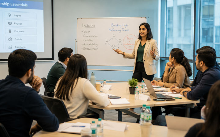Corporate workshop in progress